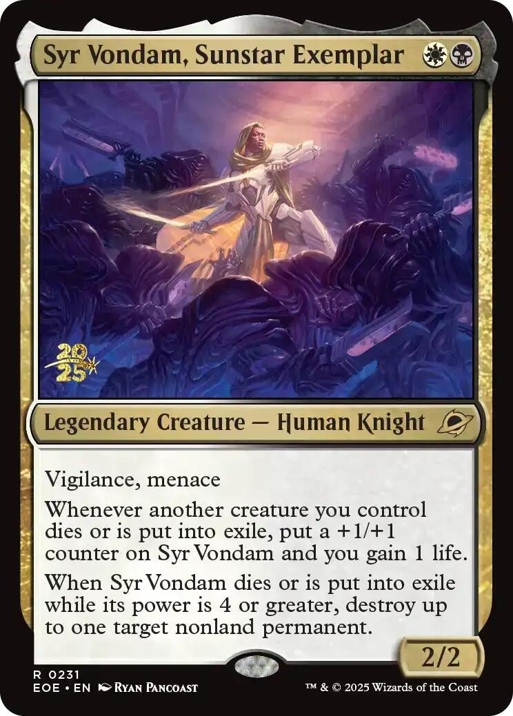 Syr Vondam, Sunstar Exemplar (231) (Prerelease Cards)