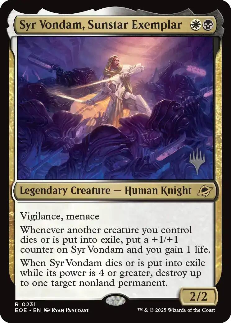 Syr Vondam, Sunstar Exemplar (231) (Promo Pack: Edge of Eternities)