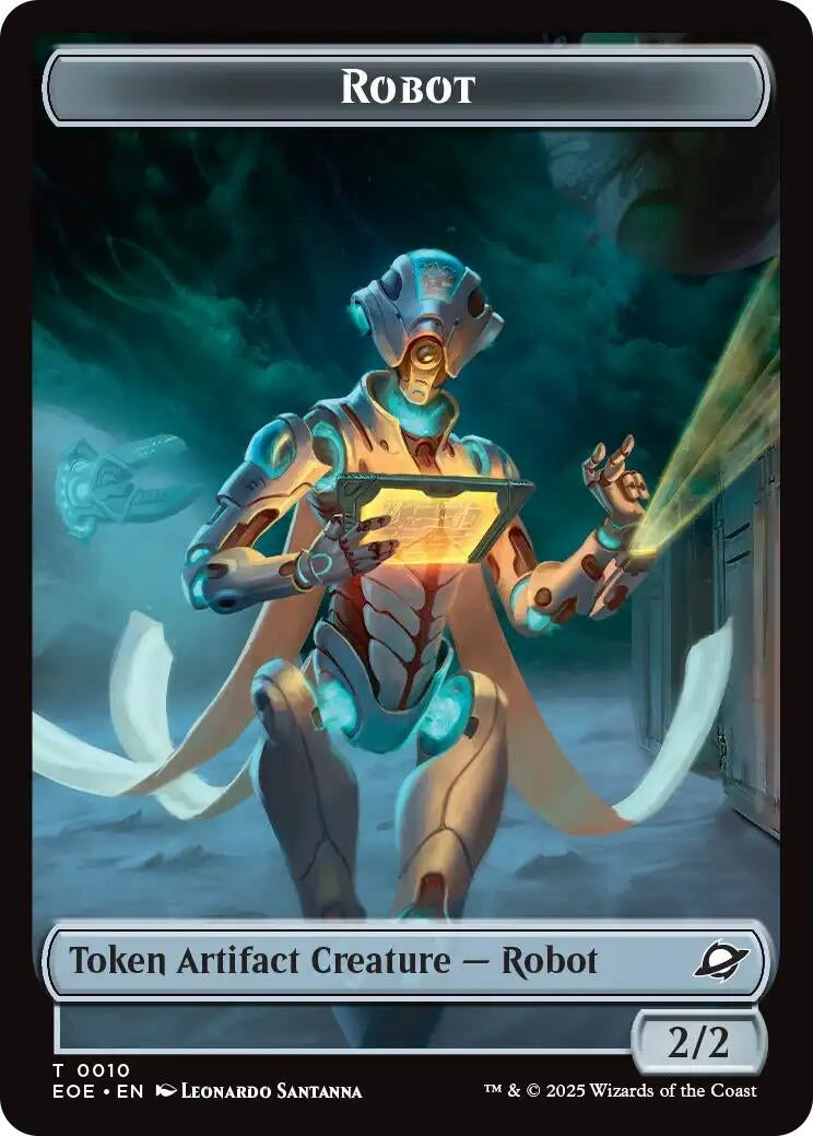 Robot // Lander (0008) Double-Sided Token (10 // 8) (Edge of Eternities)