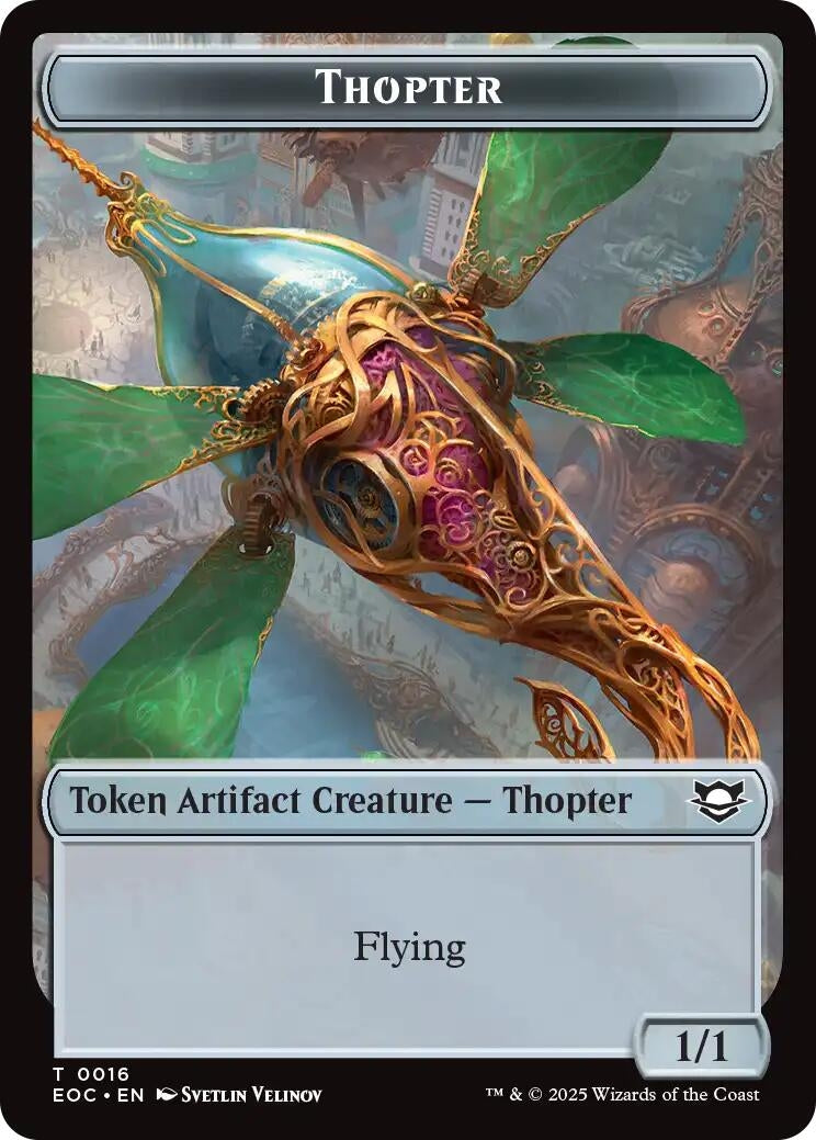 Thopter // Beast (0006) Double-Sided Token (16 // 6) (Commander: Edge of Eternities)
