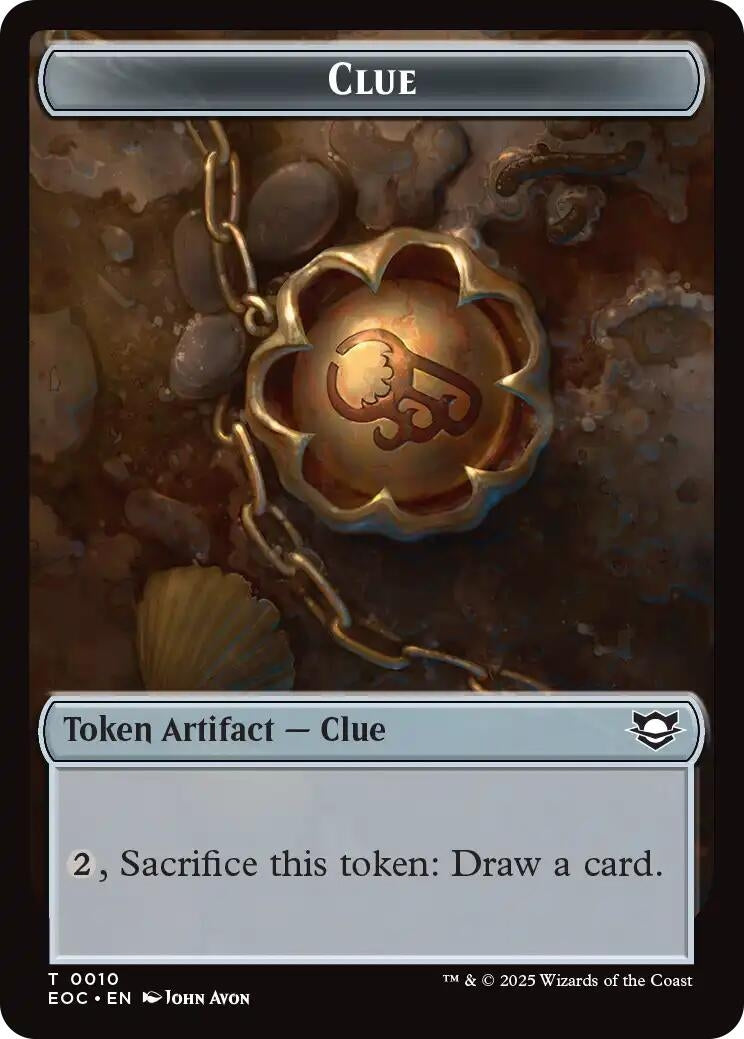 Clue // Beast (0005) Double-Sided Token (10 // 5) (Commander: Edge of Eternities)