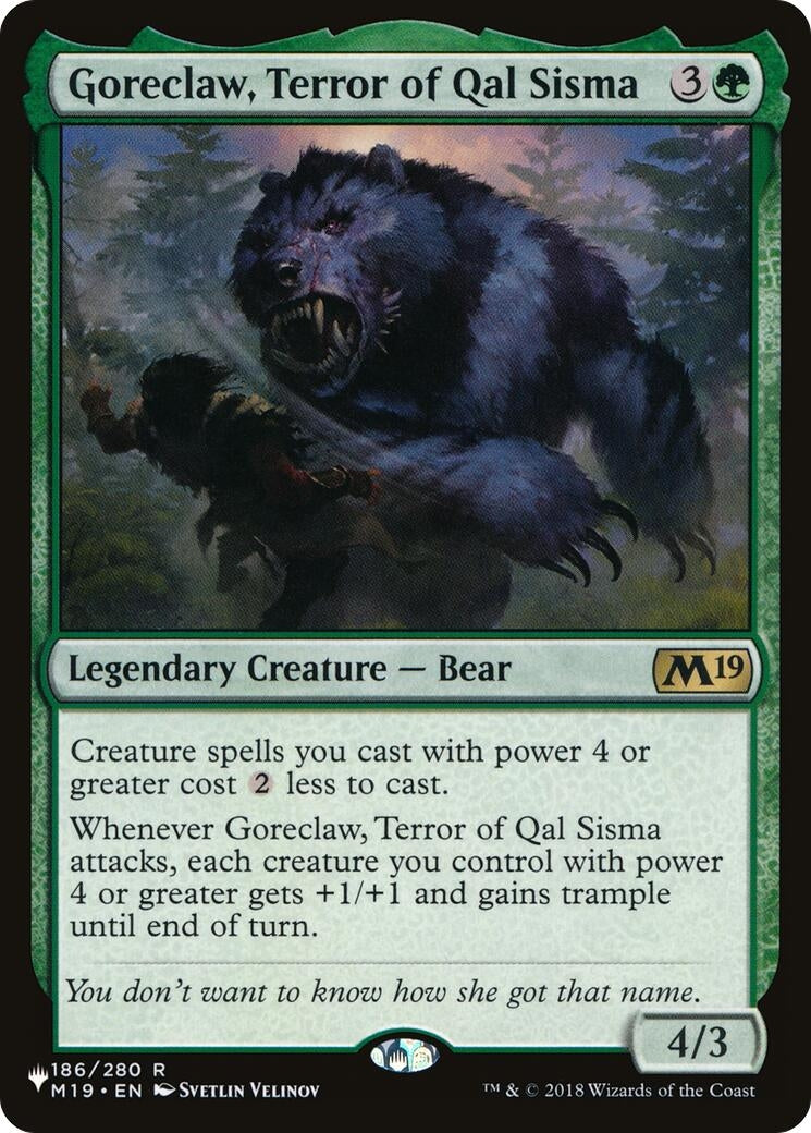 Goreclaw, Terror of Qal Sisma (186) (The List Reprints)