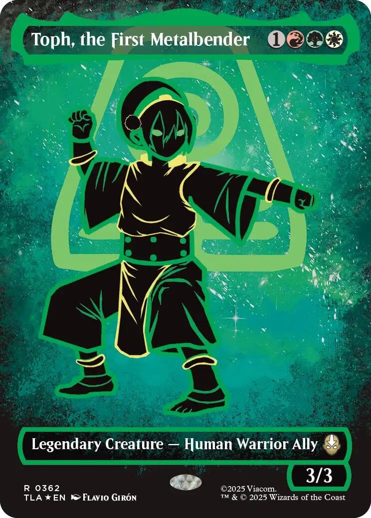 Toph, the First Metalbender (Borderless) (Neon Ink Foil) (362)