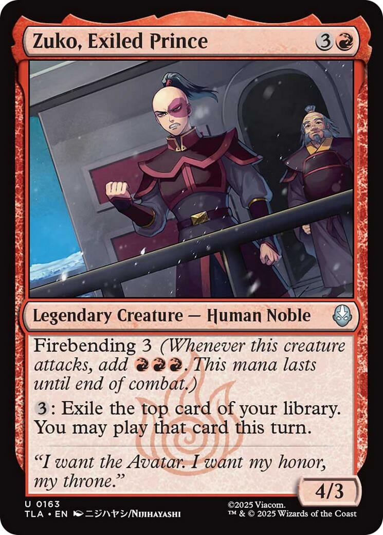 Image for Zuko, Exiled Prince (163) - Magic: The Gathering