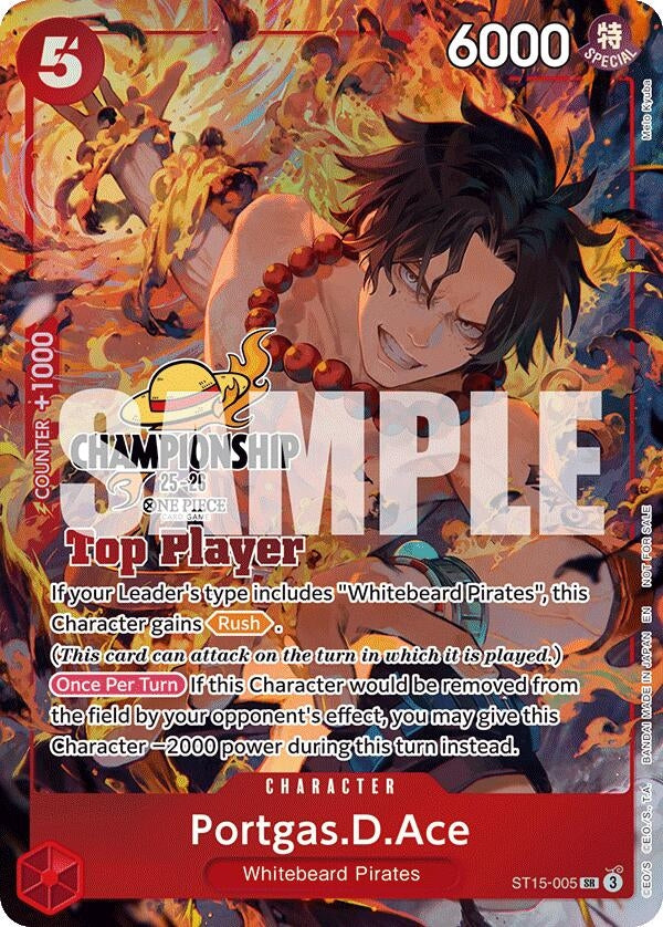 Image for Portgas.D.Ace (CS 25-26 Top Player Pack) (ST15-005) (One Piece Promotion Cards) - One Piece Card Game
