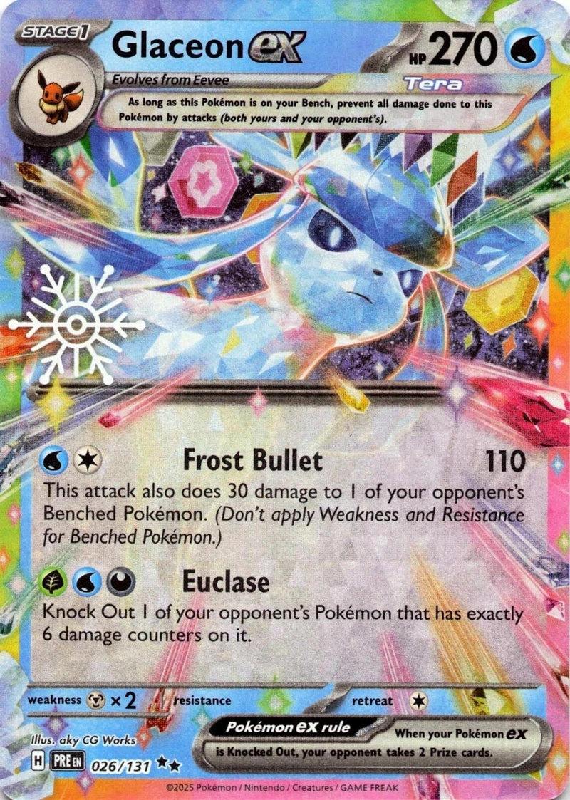 Image for Glaceon ex - 026/131 (Holiday Calendar) (026/131) (SV: Prismatic Evolutions) - Pokemon