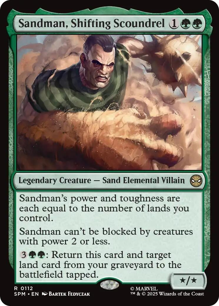 Image for Sandman, Shifting Scoundrel (112) (Marvel's Spider-Man) - Magic: The Gathering