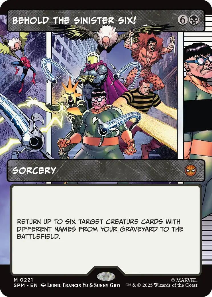 Behold the Sinister Six! (Borderless) (221) (Marvel's Spider-Man) (SPM)
