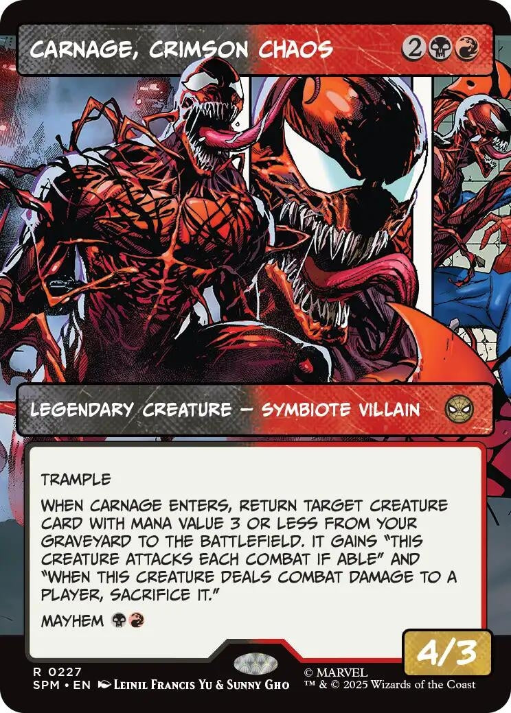 Carnage, Crimson Chaos (Borderless) (227) (Marvel's Spider-Man) (SPM)