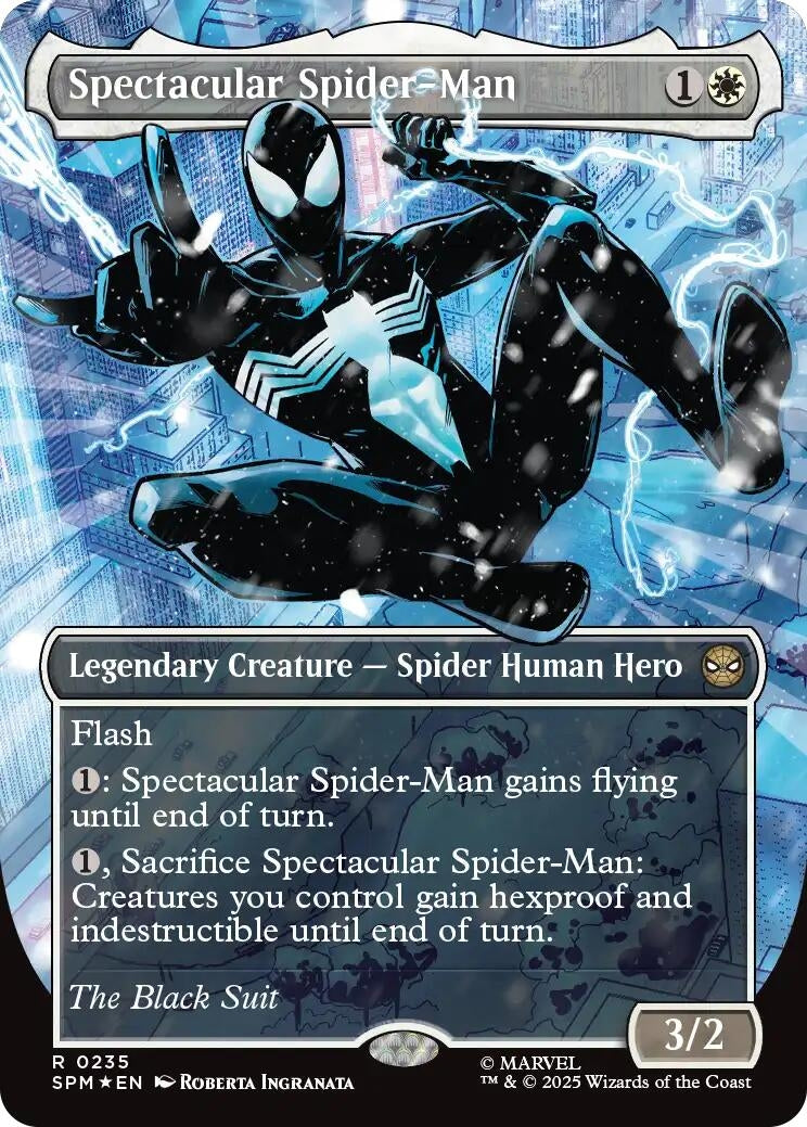 Spectacular Spider-Man (0235) (Borderless) (Textured Foil) (235) (Marvel's Spider-Man)