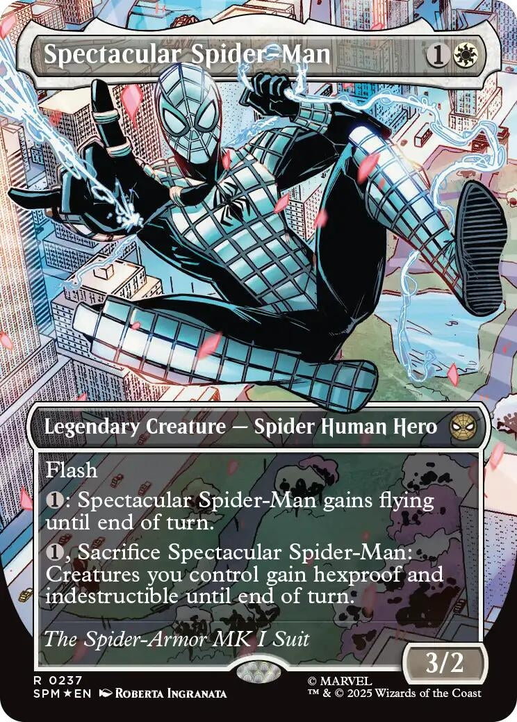 Spectacular Spider-Man (0237) (Borderless) (Textured Foil) (237) (Marvel's Spider-Man)