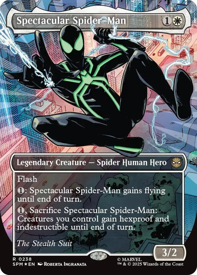 Spectacular Spider-Man (0238) (Borderless) (Textured Foil) (238) (Marvel's Spider-Man)