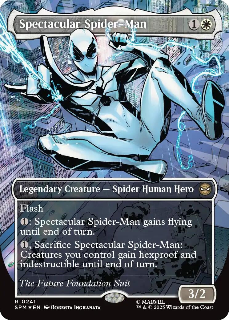 Spectacular Spider-Man (0241) (Borderless) (Textured Foil) (241) (Marvel's Spider-Man)