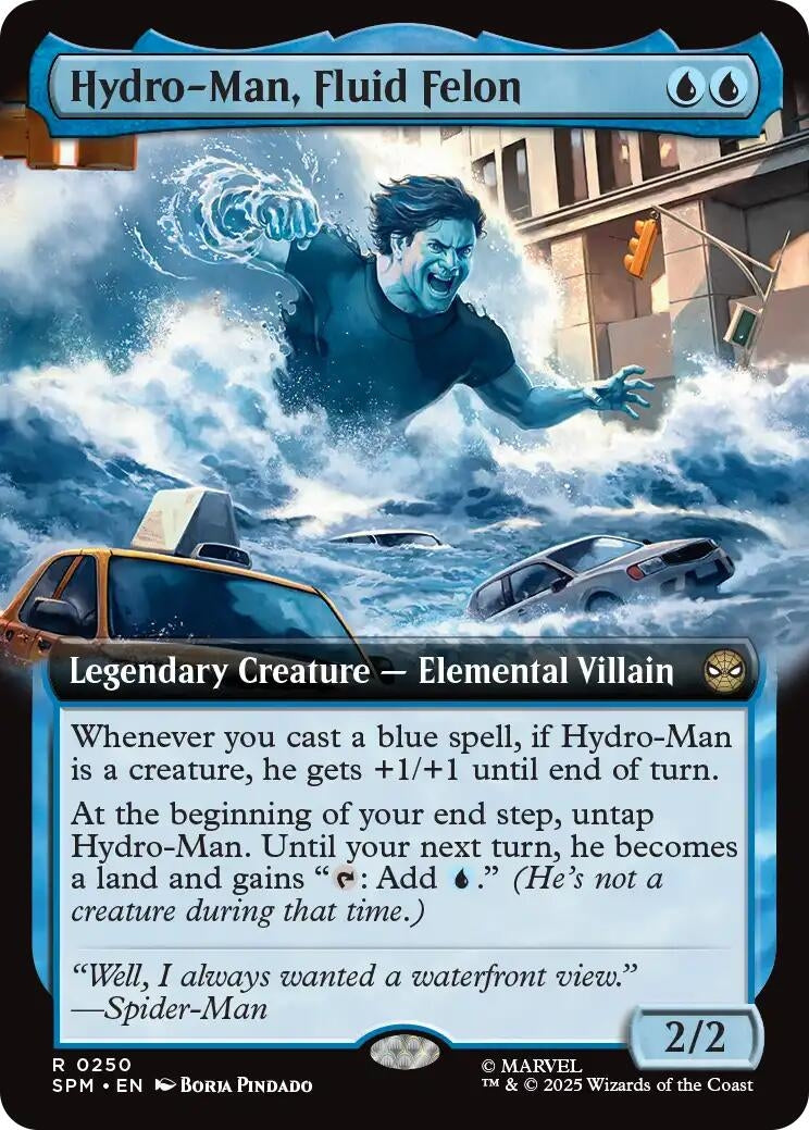 Hydro-Man, Fluid Felon (Extended Art) (250) (Marvel's Spider-Man) (SPM)