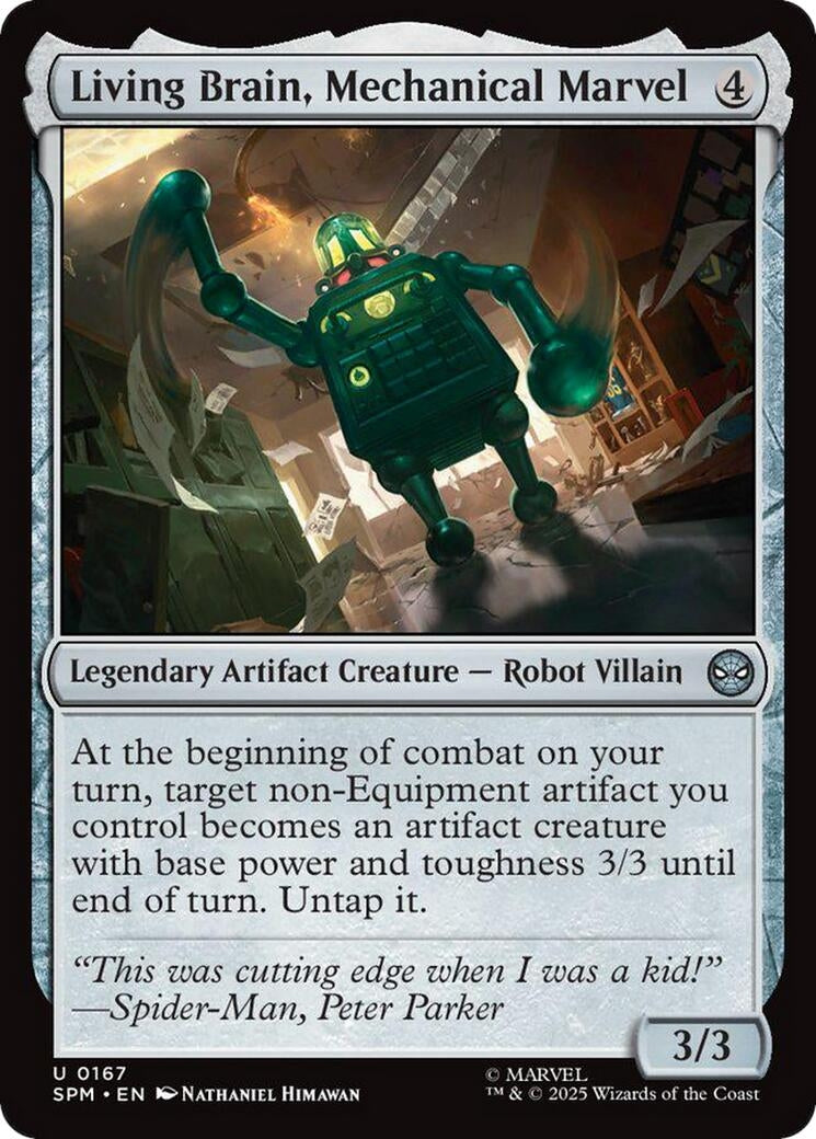 Living Brain, Mechanical Marvel (167) (Marvel's Spider-Man) (SPM)