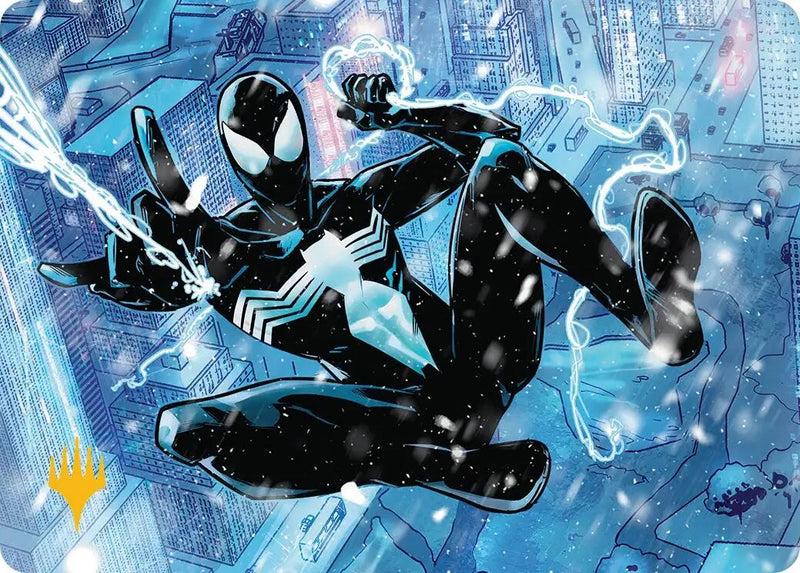 Spectacular Spider-Man (Black) Art Card (Gold-Stamped Planeswalker Symbol) (52) (Art Series: Marvel's Spider-Man)