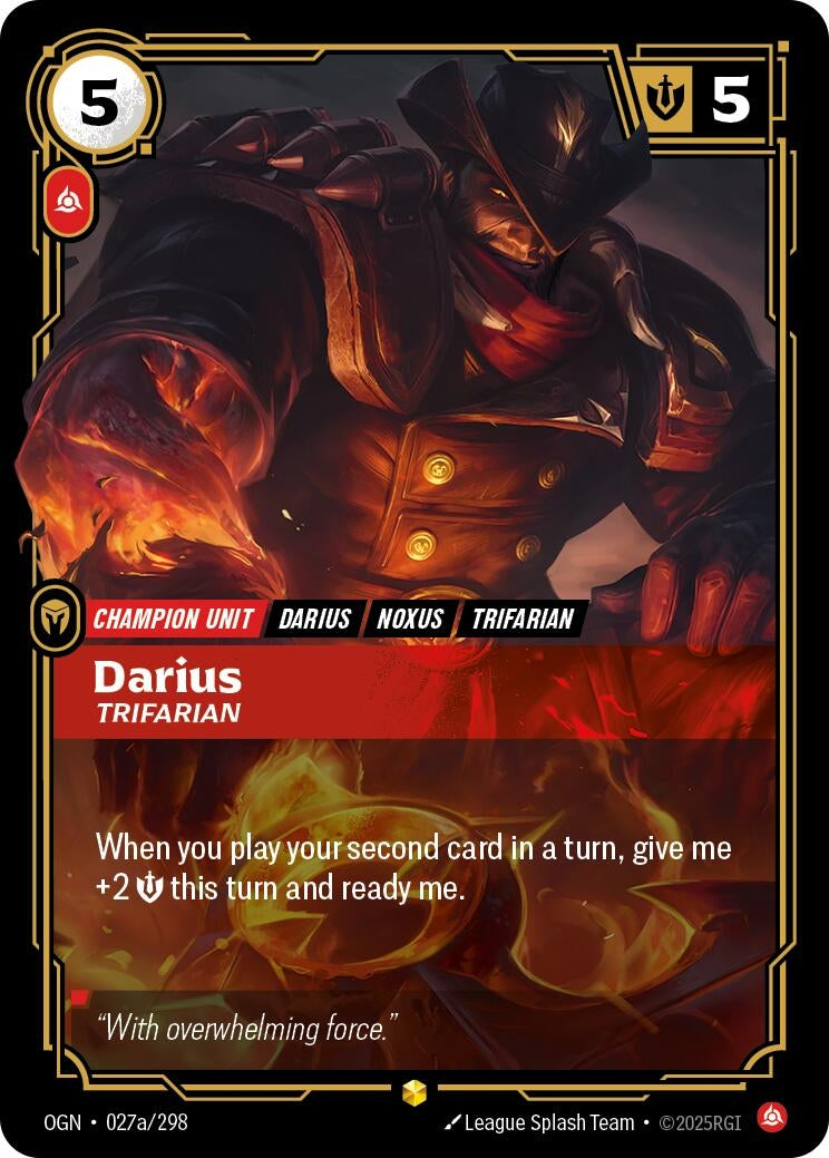 Darius - Trifarian (Alternate Art) (027a/298) (Origins)