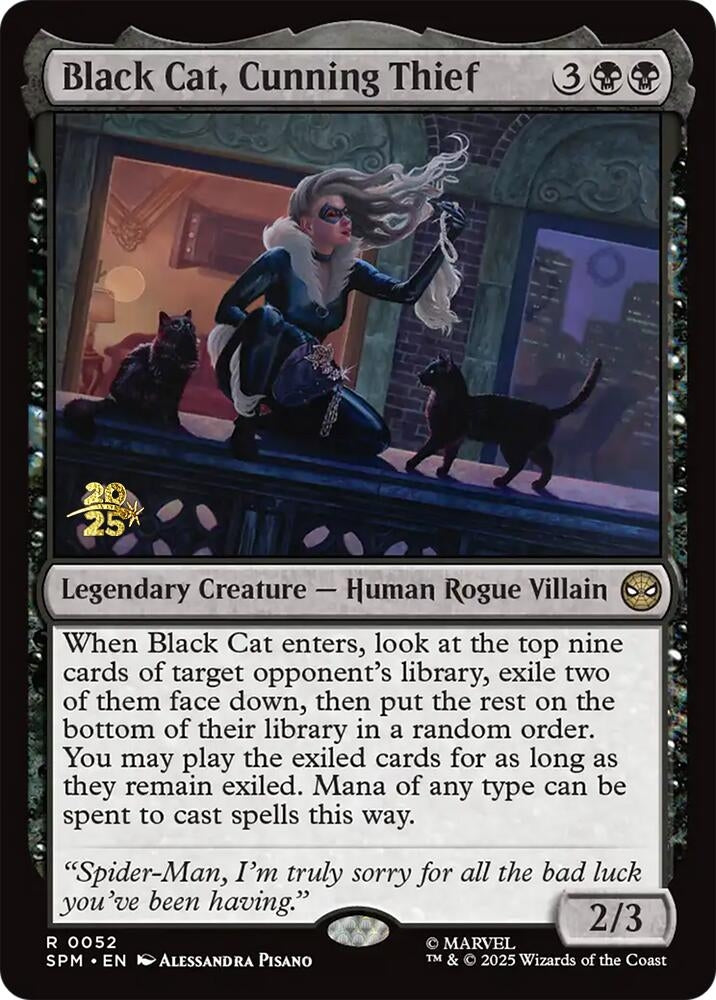 Black Cat, Cunning Thief (52) (Prerelease Cards)
