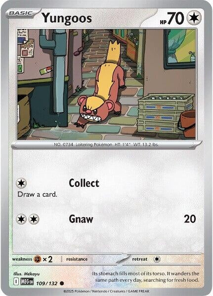 Image for Yungoos (109/132) (ME01: Mega Evolution) - Pokemon