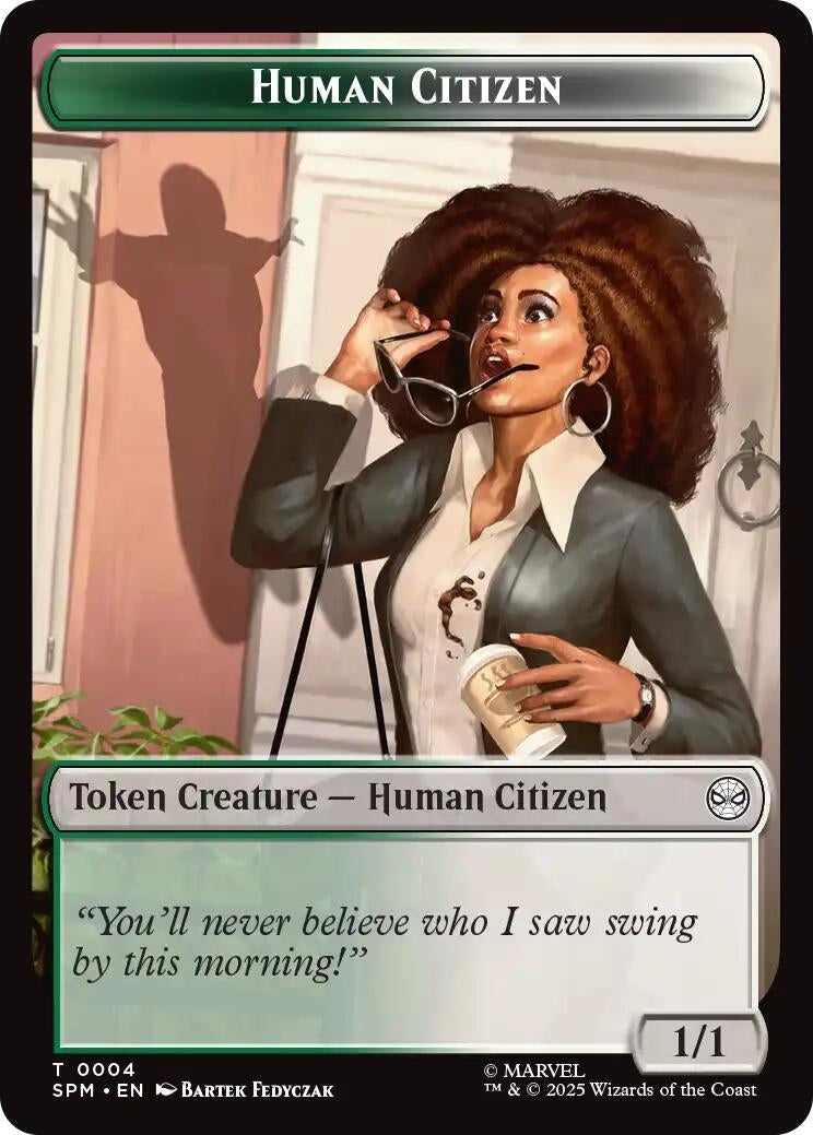 Human Citizen // Treasure Double-Sided Token (4 // 7) (Marvel's Spider-Man)