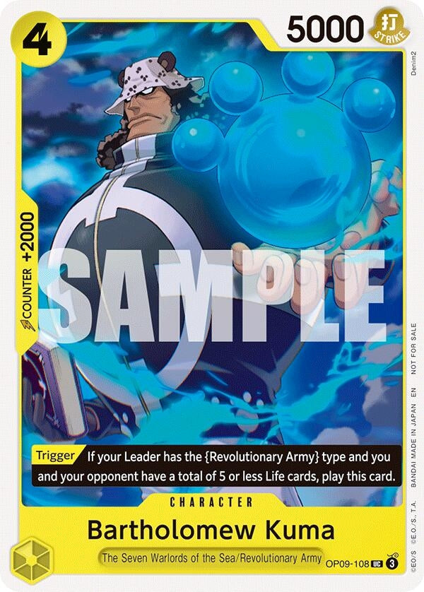 Image for Bartholomew Kuma (Tournament Pack 2025 Vol. 4) (OP09-108) (One Piece Promotion Cards) - One Piece Card Game