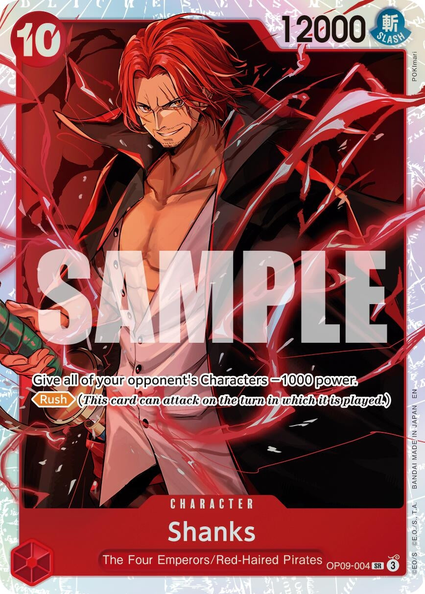 Image for Shanks - OP09-004 (Reprint) (OP09-004) (Premium Booster -The Best- Vol. 2) (PRB-02) - One Piece Card Game