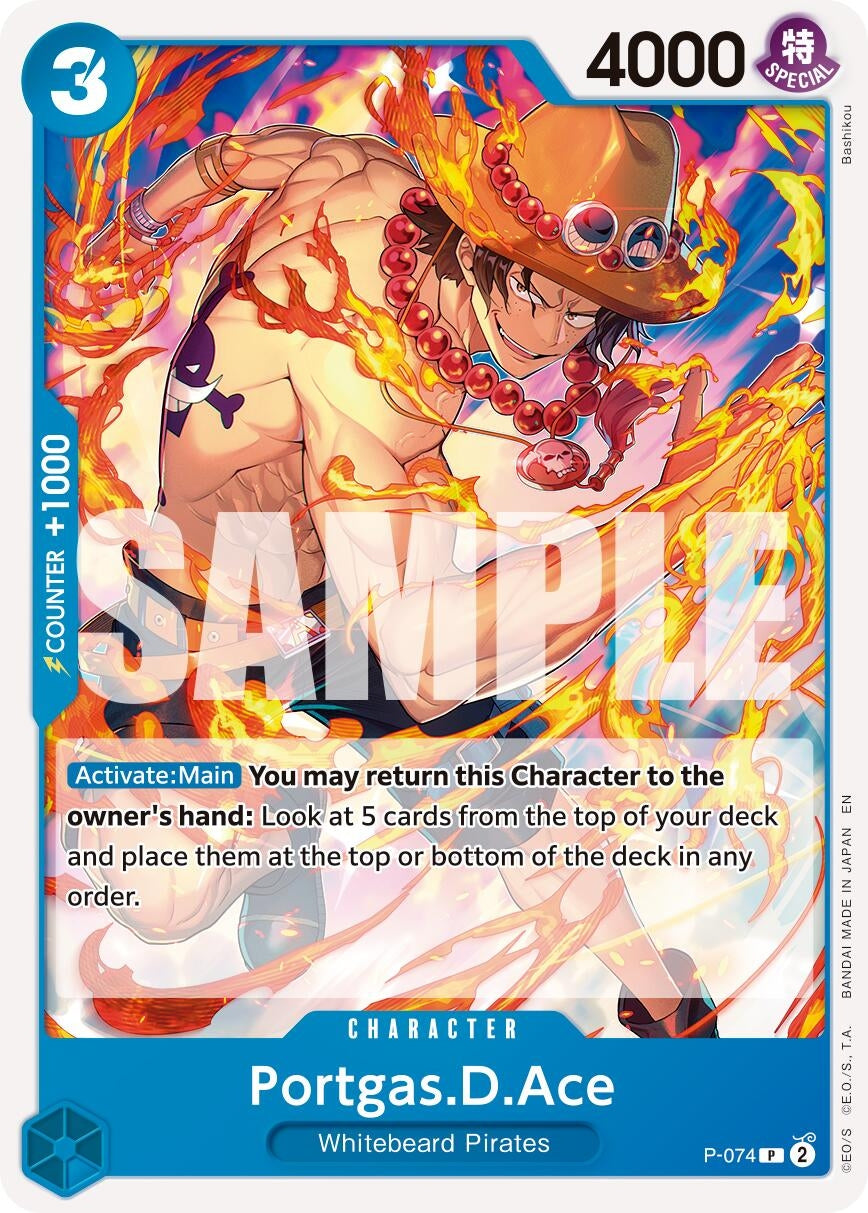 Image for Portgas.D.Ace - P-074 (Reprint) (P-074) (Premium Booster -The Best- Vol. 2) (PRB-02) - One Piece Card Game