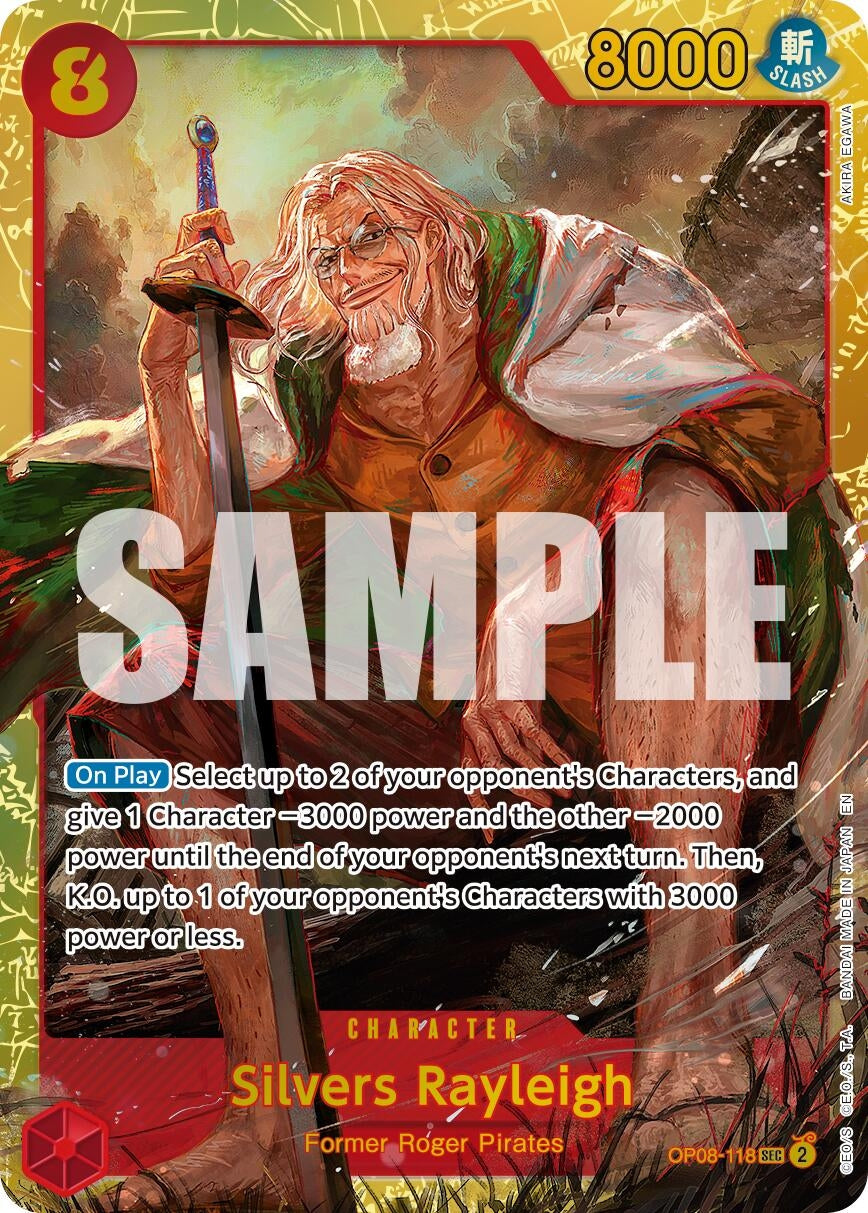 Image for Silvers Rayleigh - OP08-118 (Reprint) (OP08-118) (Premium Booster -The Best- Vol. 2) (PRB-02) - One Piece Card Game