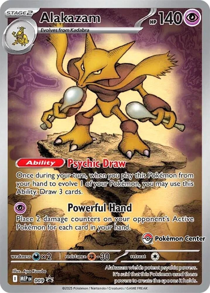 Alakazam - 009 (Pokemon Center Exclusive) (009) (ME: Mega Evolution Promo)