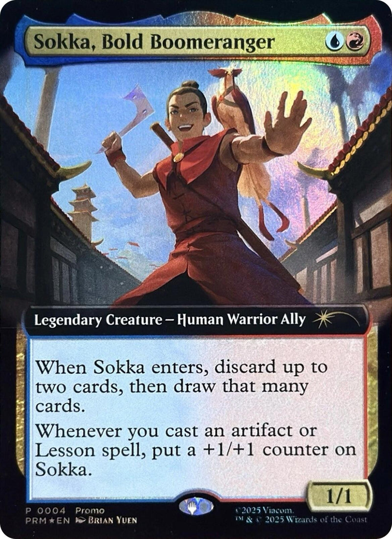 Image for Sokka, Bold Boomeranger (Extended Art) (4) (Media Promos) - Magic: The Gathering