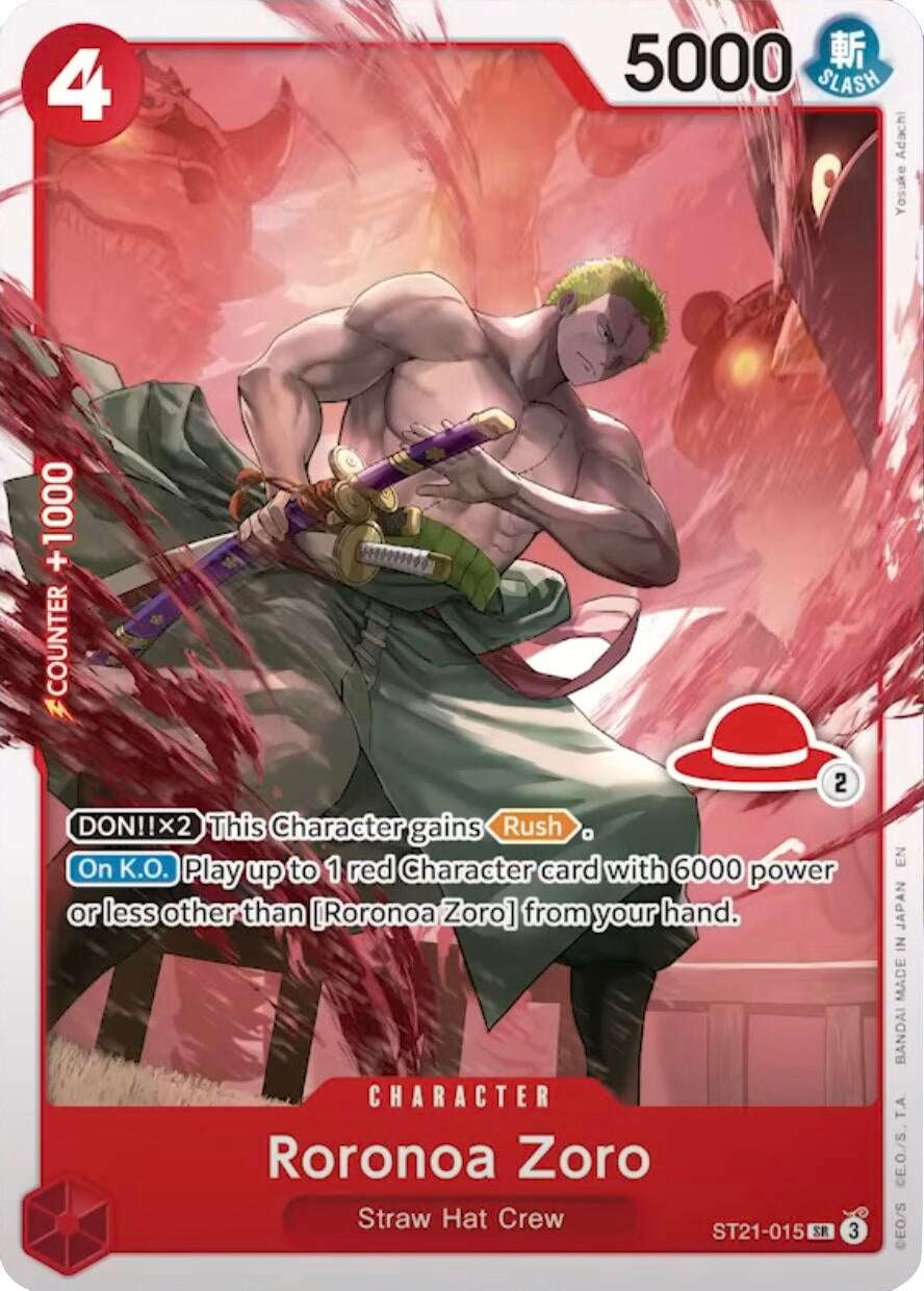 Image for Roronoa Zoro - ST21-015 (Luffy Deck) (ST21-015) (Learn Together Deck Set) (LT-01) - One Piece Card Game