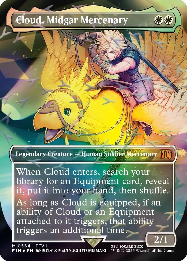 Cloud, Midgar Mercenary (Borderless) (Chocobo Track Foil) (564) (FINAL FANTASY)