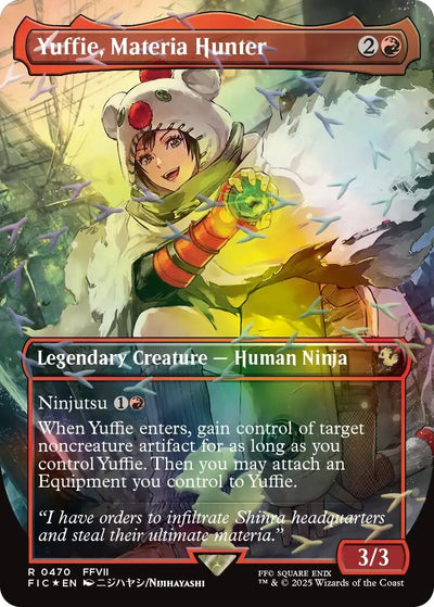 Yuffie, Materia Hunter (Borderless) (Chocobo Track Foil) (470) (FINAL FANTASY)