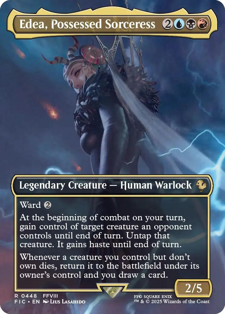 Edea, Possessed Sorceress (Borderless) (Commander: FINAL FANTASY)