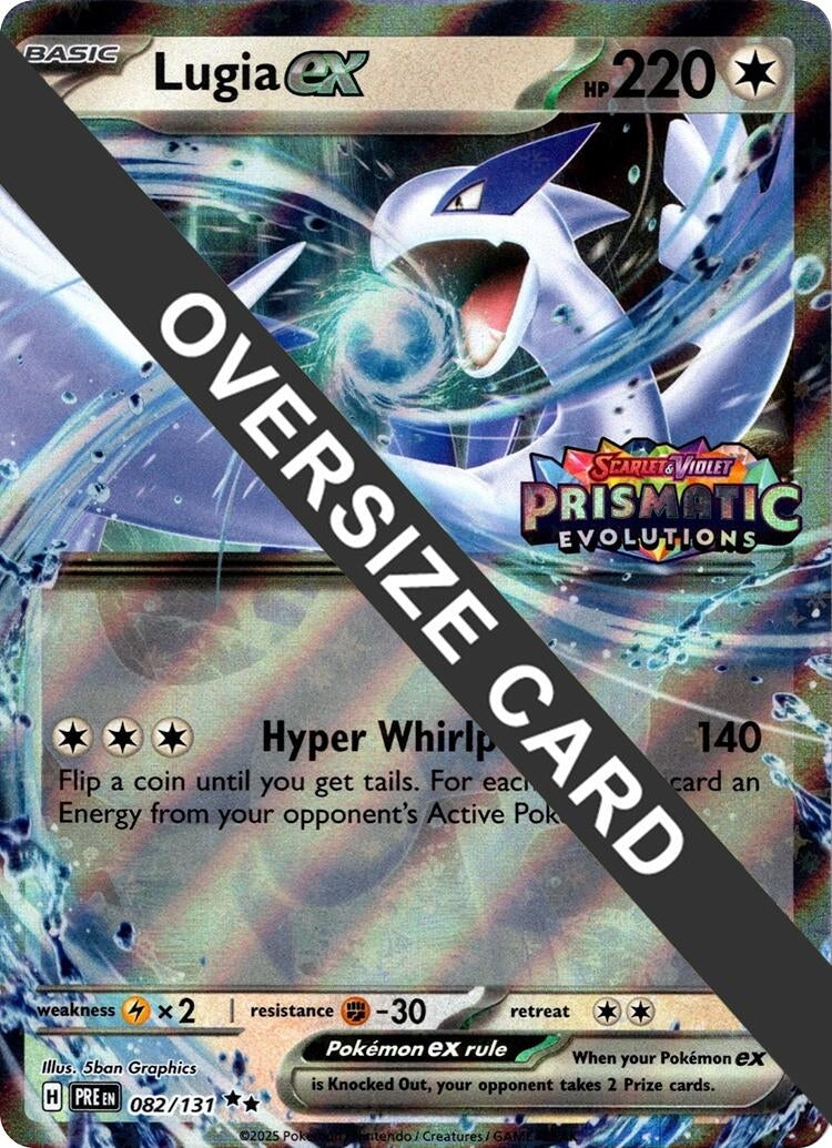 Image for Lugia ex (Prismatic Evolutions Stamped) (082/131) (Jumbo Cards) - Pokemon