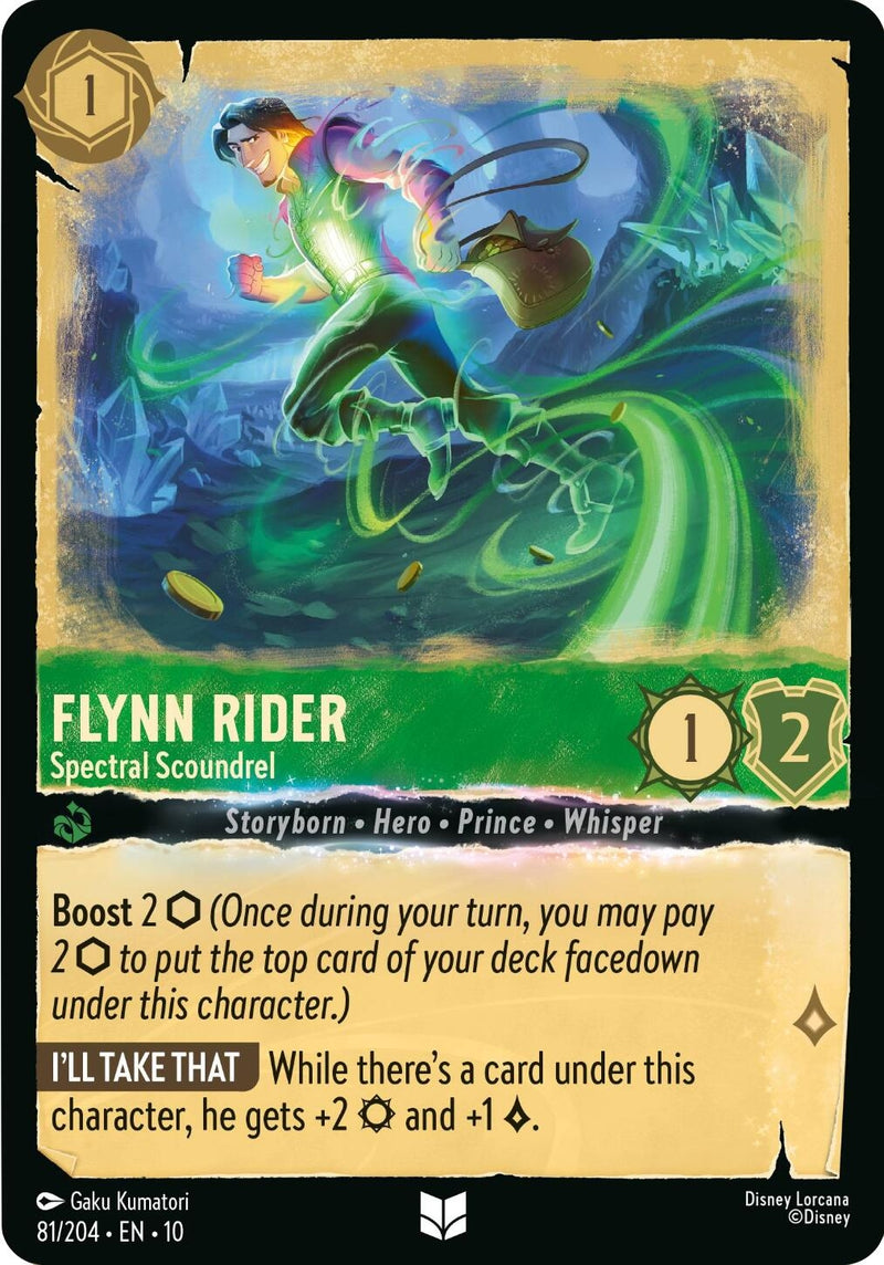 Image for Flynn Rider - Spectral Scoundrel (81/204) (Whispers in the Well) - Disney Lorcana