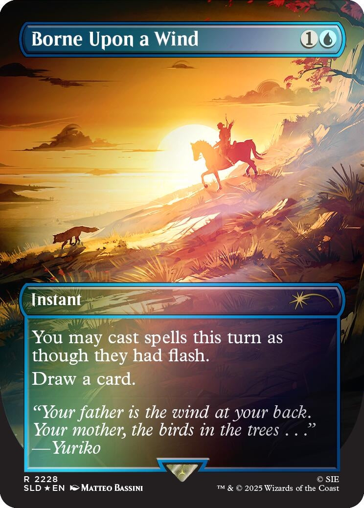 Borne Upon a Wind (Rainbow Foil) (2228) (Secret Lair Drop Series)