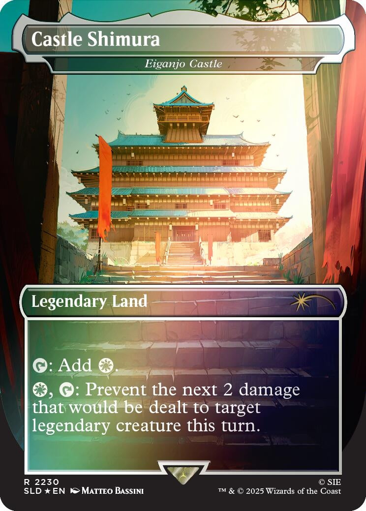 Castle Shimura - Eiganjo Castle (Rainbow Foil) (2230) (Secret Lair Drop Series)