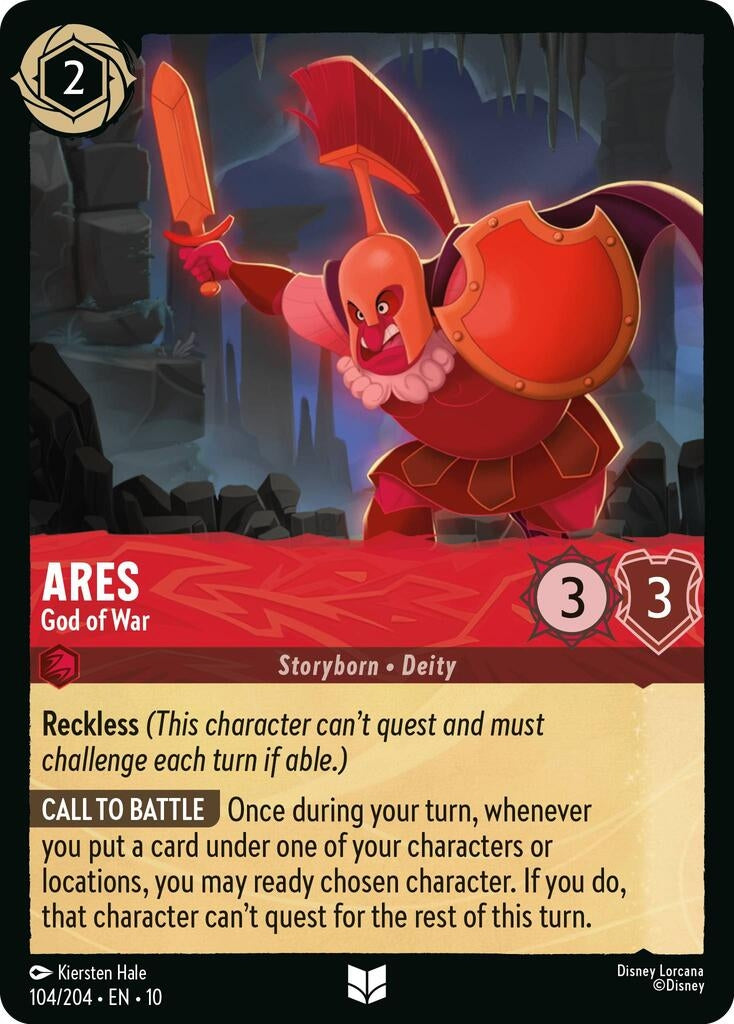 Image for Ares - God of War (104/204) (Whispers in the Well) - Disney Lorcana