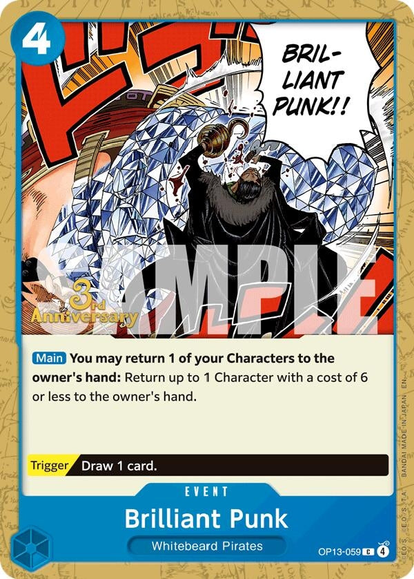 Image for Brilliant Punk (OP13-059) (Carrying On His Will: 3rd Anniversary Tournament Cards) (OP13 ANN) - One Piece Card Game