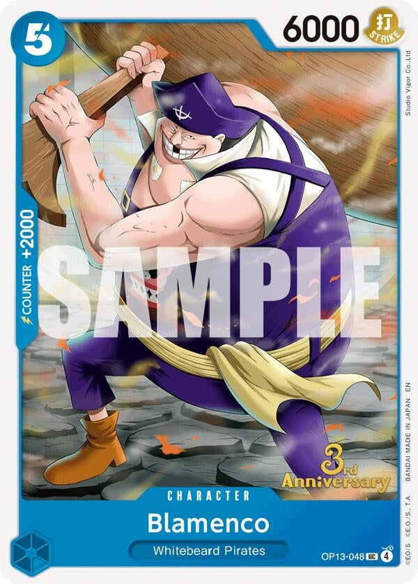 Image for Blamenco (OP13-048) (Carrying On His Will: 3rd Anniversary Tournament Cards) (OP13 ANN) - One Piece Card Game