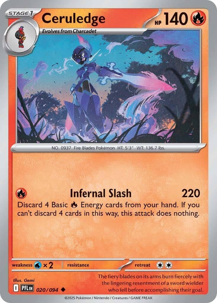 Image for Ceruledge (020/094) (ME02: Phantasmal Flames) - Pokemon