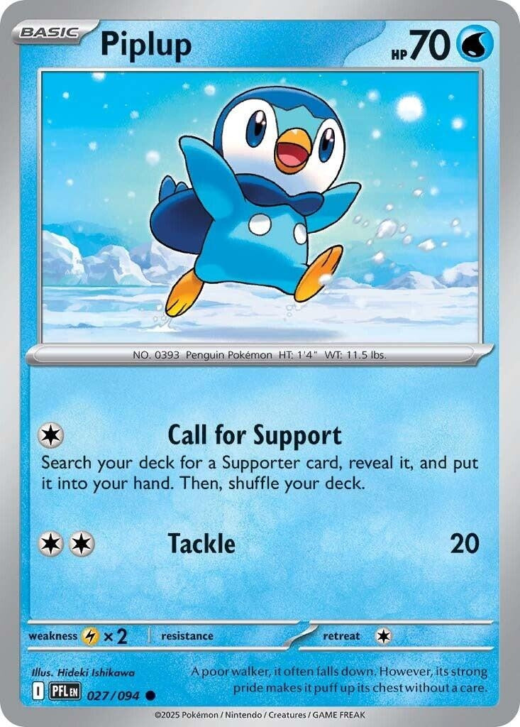 Image for Piplup (027/094) (ME02: Phantasmal Flames) - Pokemon
