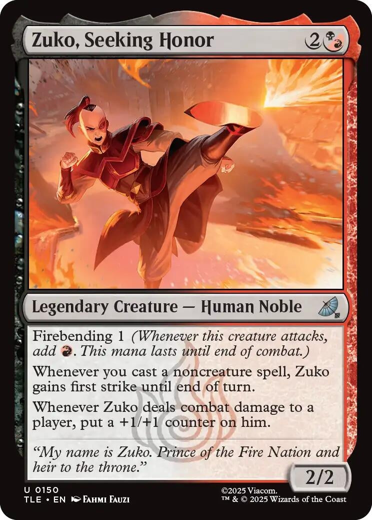 Zuko, Seeking Honor (150) (Avatar: The Last Airbender: Eternal-Legal)