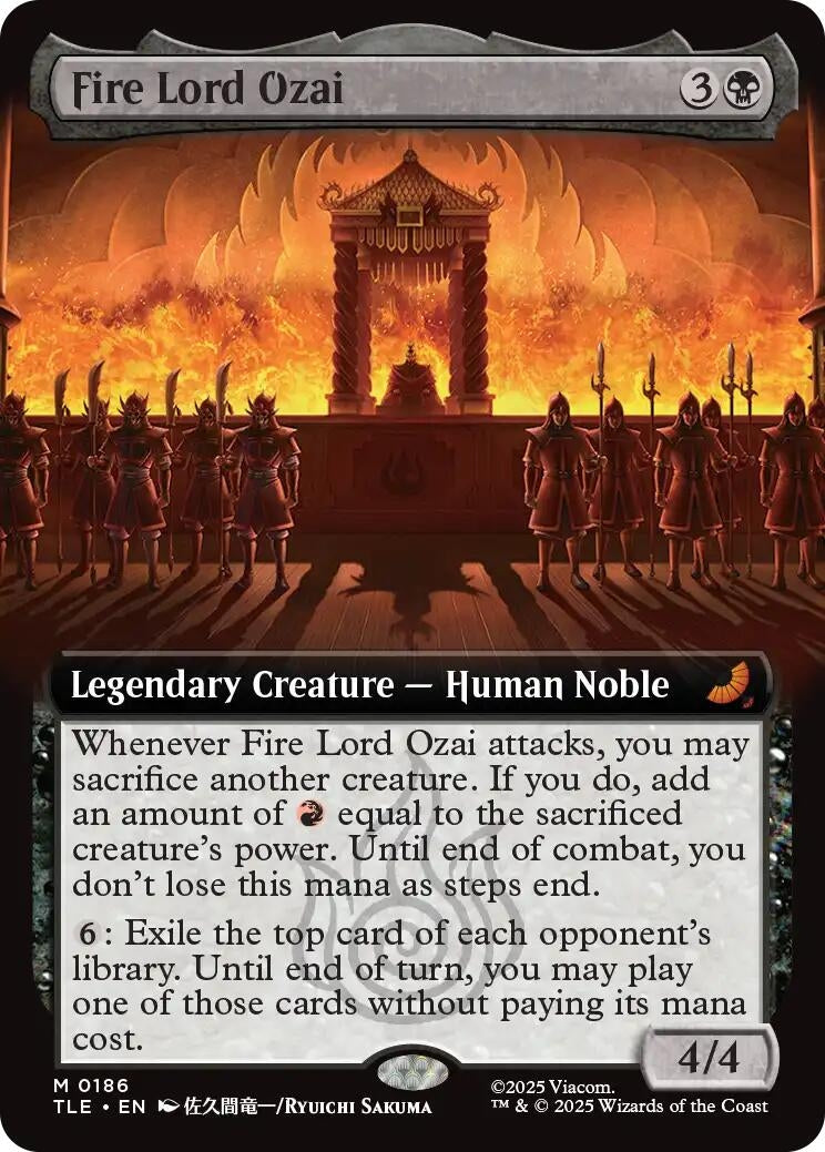 Fire Lord Ozai (Extended Art) (186) (Avatar: The Last Airbender: Eternal-Legal)