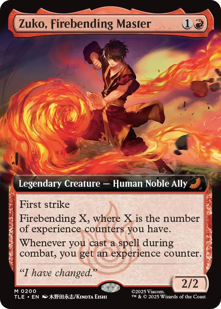 Zuko, Firebending Master (Extended Art) (200) (Avatar: The Last Airbender: Eternal-Legal)