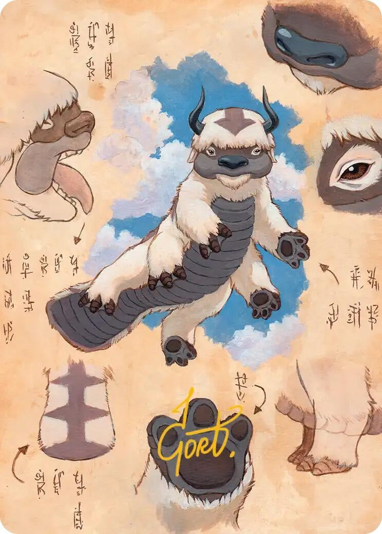 Appa, Steadfast Guardian Art Card (Gold-Stamped Signature) (32) (Avatar: The Last Airbender)