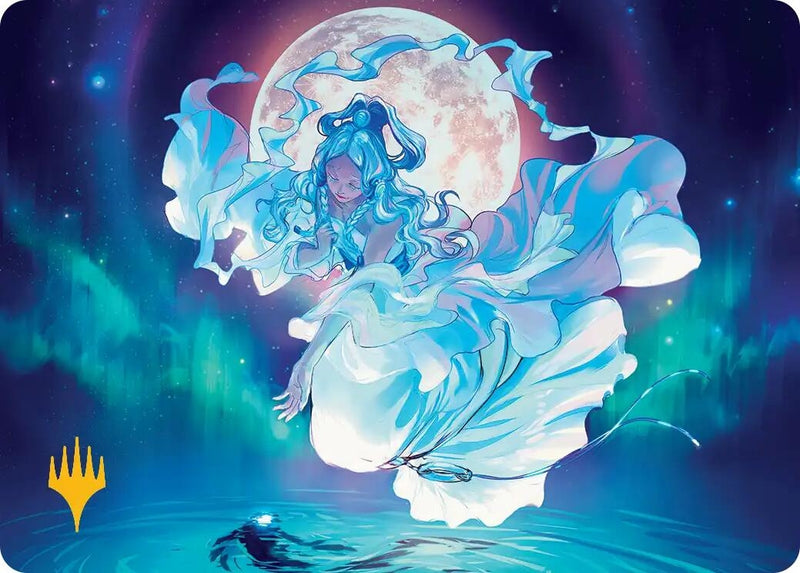Yue, the Moon Spirit Art Card (Gold-Stamped Planeswalker Symbol) (7) (Avatar: The Last Airbender)