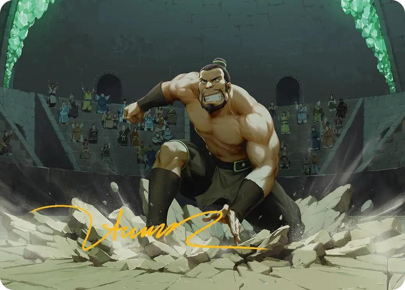 The Boulder, Ready to Rumble Art Card (Gold-Stamped Signature) (13) (Avatar: The Last Airbender)
