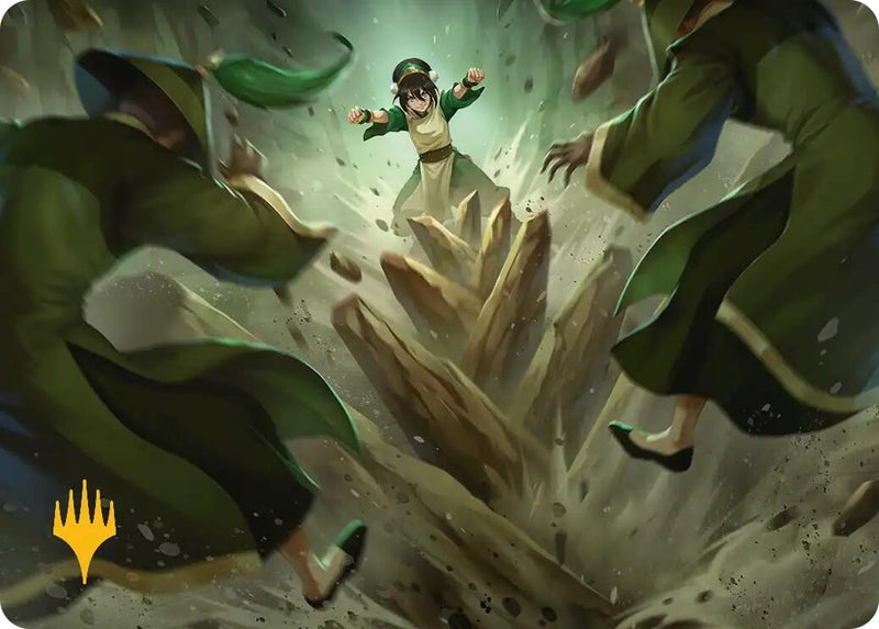 Rockalanche Art Card (Gold-Stamped Planeswalker Symbol) (17) (Avatar: The Last Airbender)